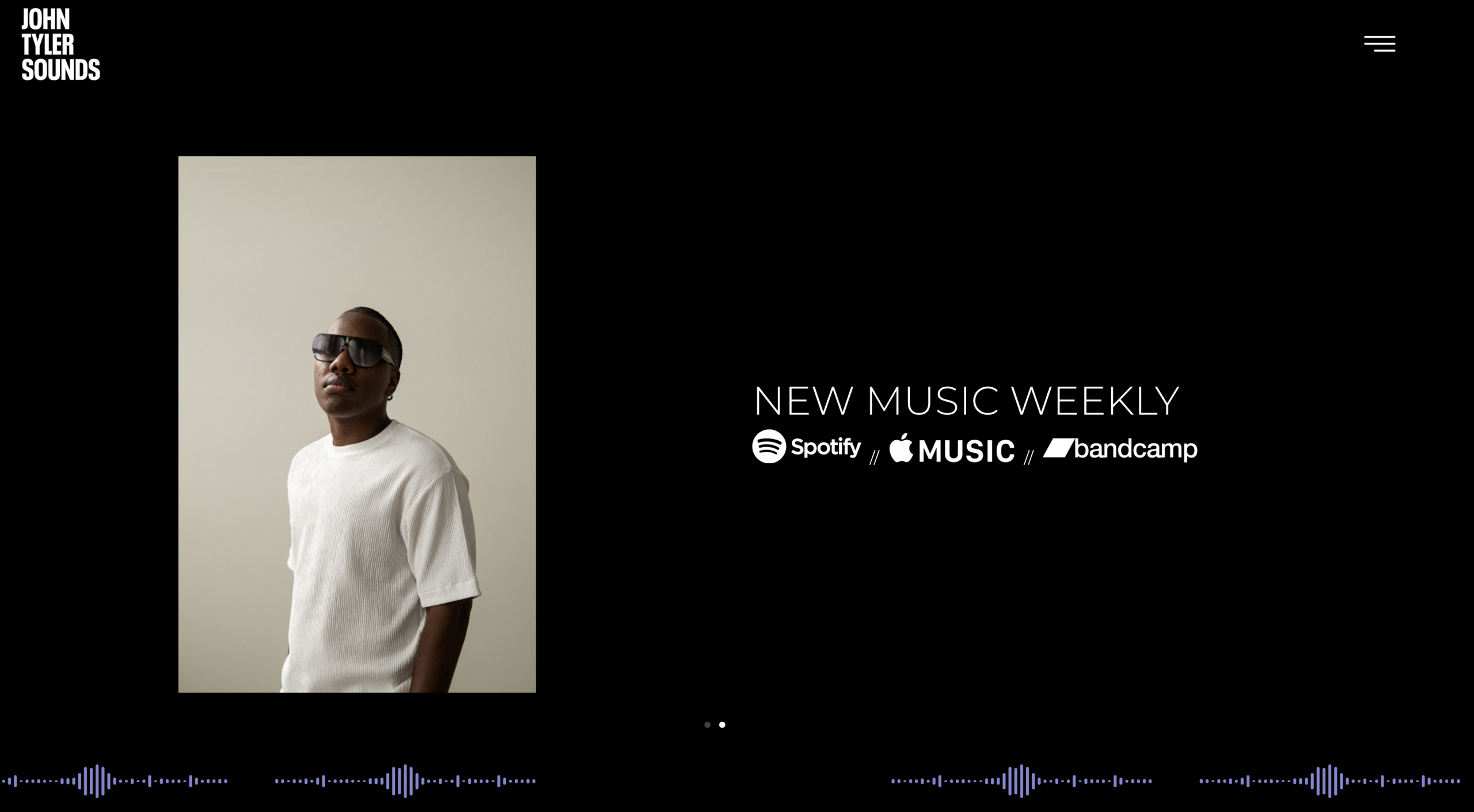 John Tyler's Website Screenshot